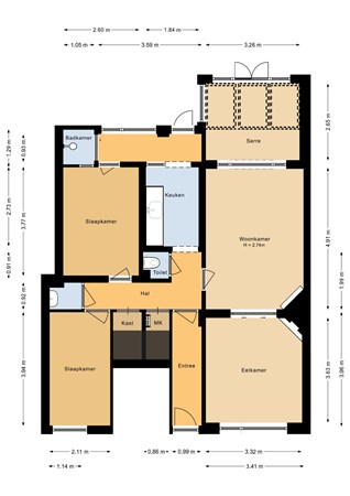 Floorplan - Amsterdamsestraatweg 557, 3553 EG Utrecht